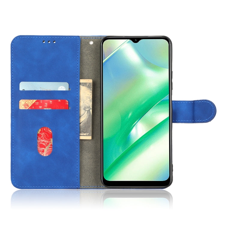 For Realme C33 Skin Feel Magnetic Flip Leather Phone Case(Blue) - Realme Cases by buy2fix | Online Shopping UK | buy2fix