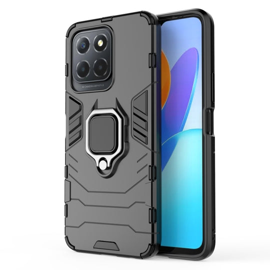 For Honor X8 5G Magnetic Ring Holder PC + TPU Phone Case(Black)