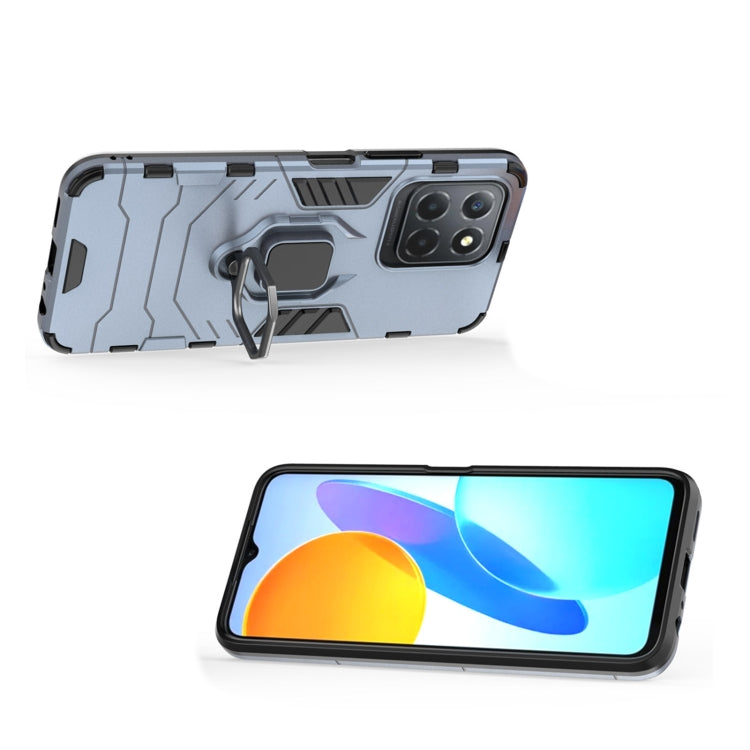 For Honor X8 5G Magnetic Ring Holder PC + TPU Phone Case(Navy Blue) by buy2fix