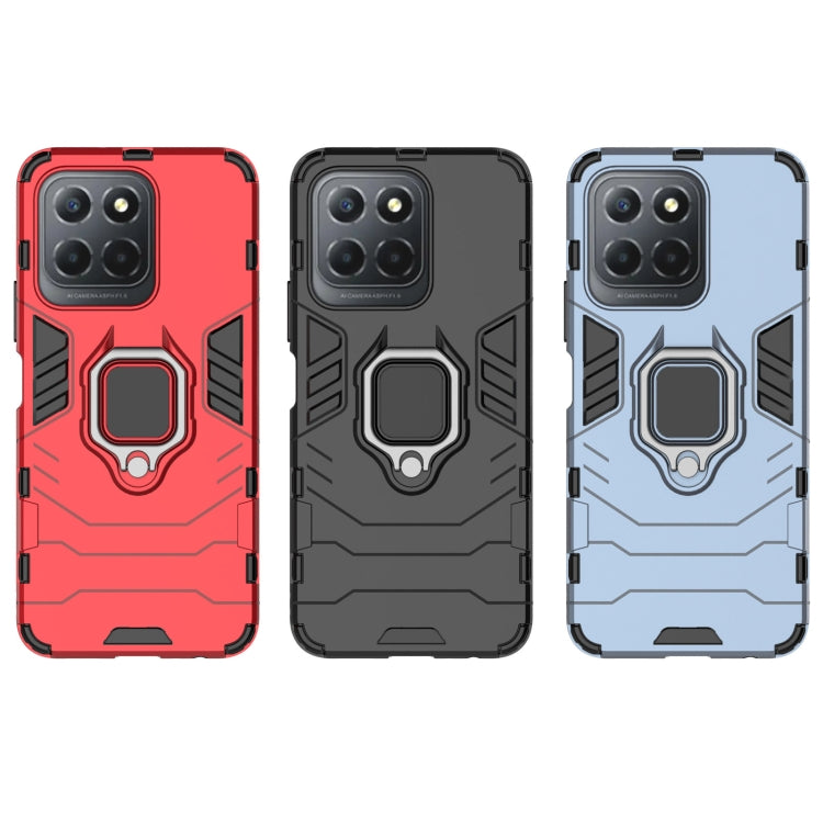 For Honor X8 5G Magnetic Ring Holder PC + TPU Phone Case(Navy Blue) by buy2fix