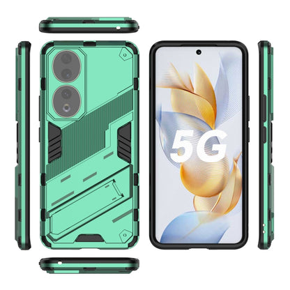 For Honor 90 Punk Armor PC + TPU Phone Case with Holder(Green) - Honor Cases by buy2fix | Online Shopping UK | buy2fix