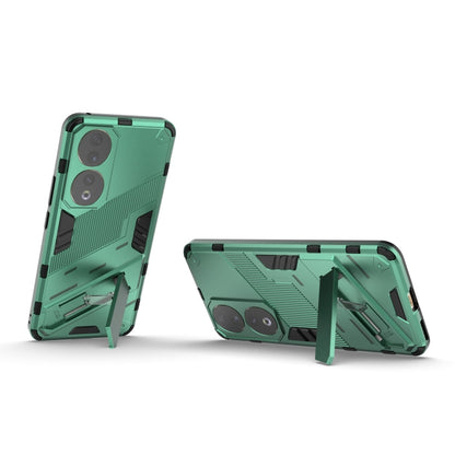 For Honor 90 Punk Armor PC + TPU Phone Case with Holder(Green) - Honor Cases by buy2fix | Online Shopping UK | buy2fix