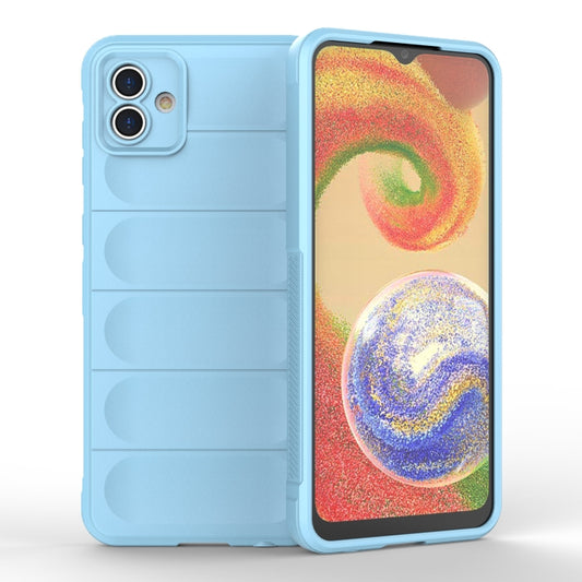 For Samsung Galaxy A04 4G Magic Shield TPU + Flannel Phone Case(Light Blue) by buy2fix
