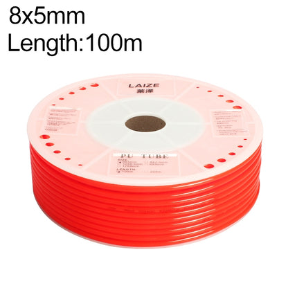 LAIZE Pneumatic Compressor Air Flexible PU Tube, Specification:8x5mm, 100m(Red) - PU Air Pipe by LAIZE | Online Shopping UK | buy2fix