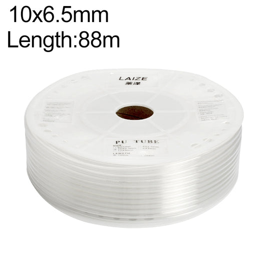 LAIZE Pneumatic Compressor Air Flexible PU Tube, Specification:10x6.5mm, 88m(Transparent) - PU Air Pipe by LAIZE | Online Shopping UK | buy2fix