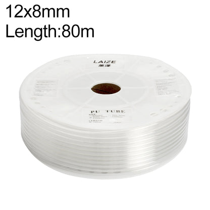 LAIZE Pneumatic Compressor Air Flexible PU Tube, Specification:12x8mm, 80m(Transparent) - PU Air Pipe by LAIZE | Online Shopping UK | buy2fix