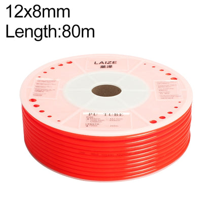 LAIZE Pneumatic Compressor Air Flexible PU Tube, Specification:12x8mm, 80m(Red) - PU Air Pipe by LAIZE | Online Shopping UK | buy2fix