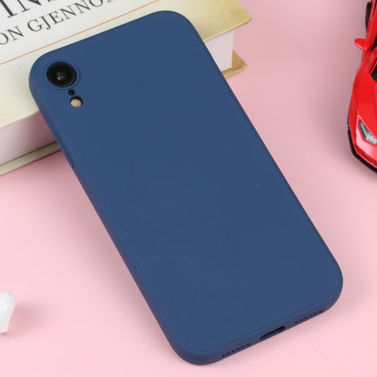 For iPhone XR Liquid Silicone Full Coverage Shockproof Magsafe Phone Case(Dark Blue) - More iPhone Cases by buy2fix | Online Shopping UK | buy2fix