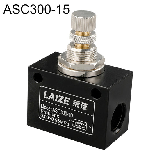 LAIZE Pneumatic Speed Regulating One-way Throttle Valve, Specification:ASC300-15 DN15mm - Valve Series by LAIZE | Online Shopping UK | buy2fix