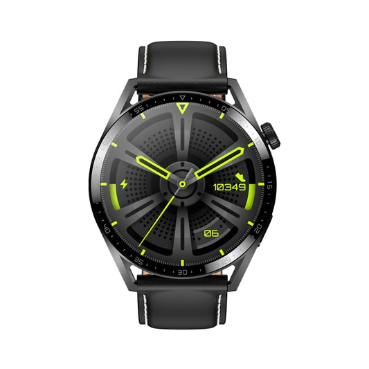 Ochstin 5HK3 Plus 1.36 inch Round Screen Bluetooth Smart Watch, Strap:Leather(Black) - Smart Watches by OCHSTIN | Online Shopping UK | buy2fix