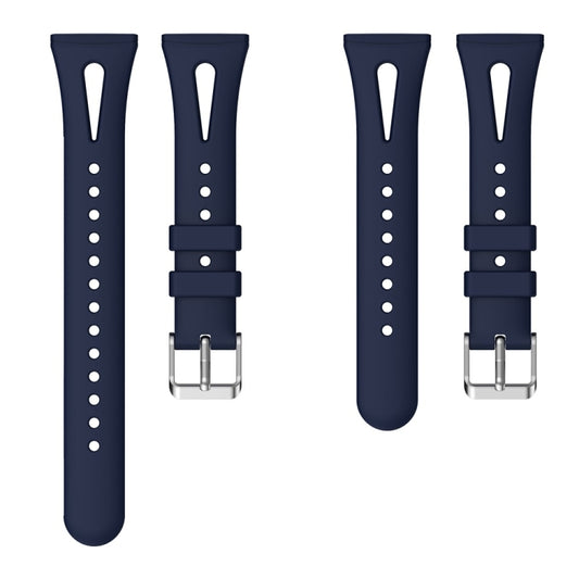 For Fitbit Versa 3 / 4 Water-drop Slim Silicone Watch Band, Size:L(Midnight) - Watch Bands by buy2fix | Online Shopping UK | buy2fix