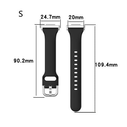 For Huawei Watch Fit 2 Small Waist Silicone Watch Band, Size:S(White) by buy2fix
