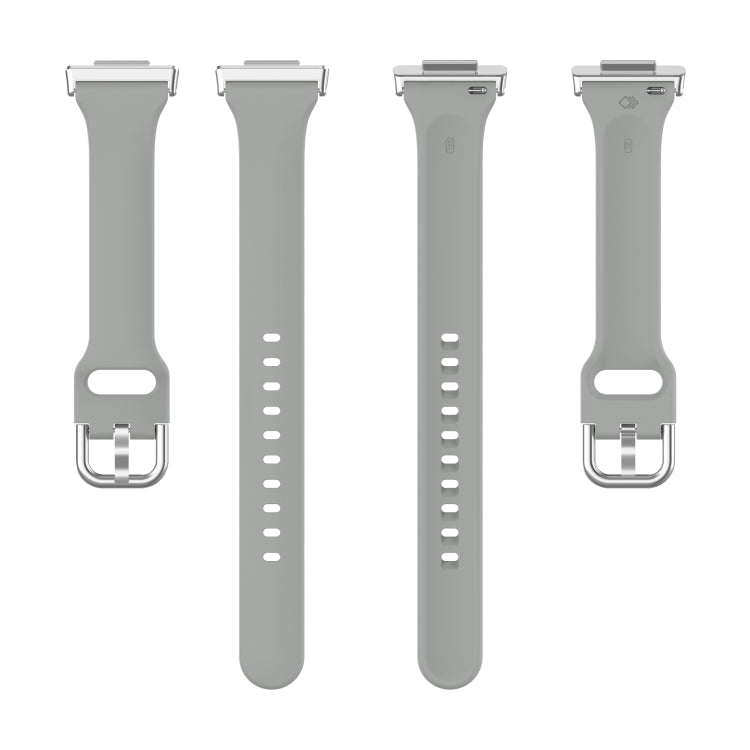 For Huawei Watch Fit 2 Small Waist Silicone Watch Band, Size:S(Grey) by buy2fix