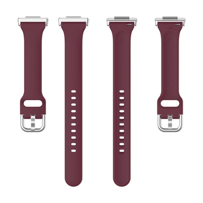 For Huawei Watch Fit 2 Small Waist Silicone Watch Band, Size:S(Wine Red) by buy2fix