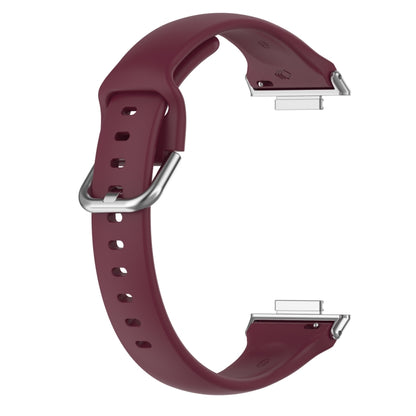 For Huawei Watch Fit 2 Small Waist Silicone Watch Band, Size:S(Wine Red) by buy2fix