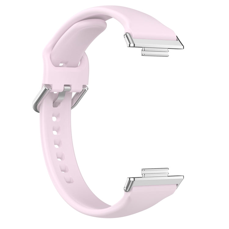 For Huawei Watch Fit 2 Small Waist Silicone Watch Band, Size:S(Light Purple) by buy2fix