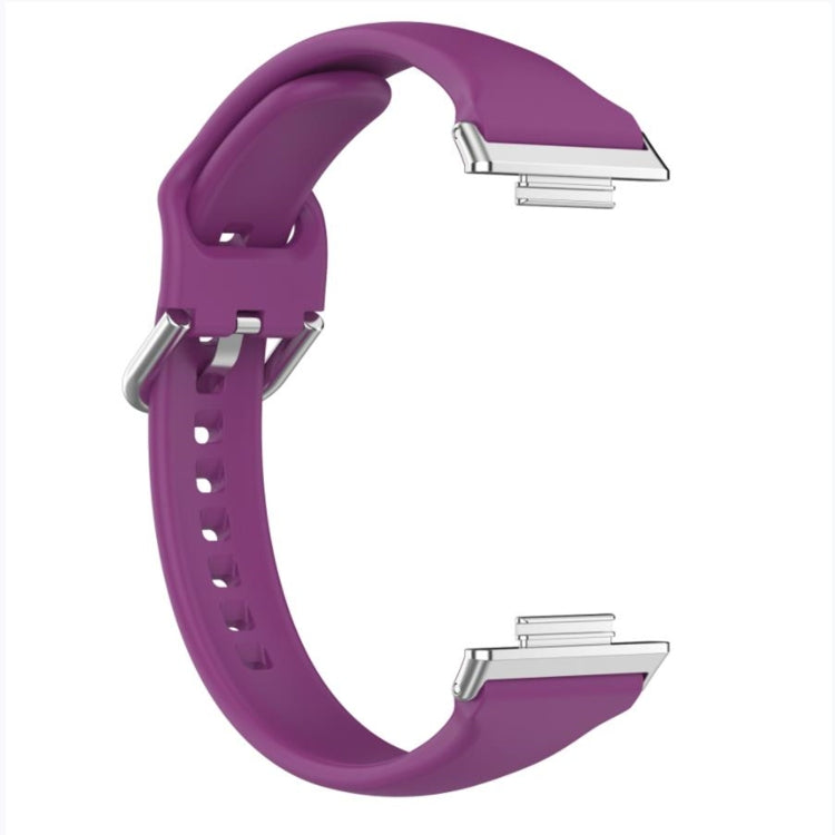 For Huawei Watch Fit 2 Small Waist Silicone Watch Band, Size:L(Dark Purple) by buy2fix