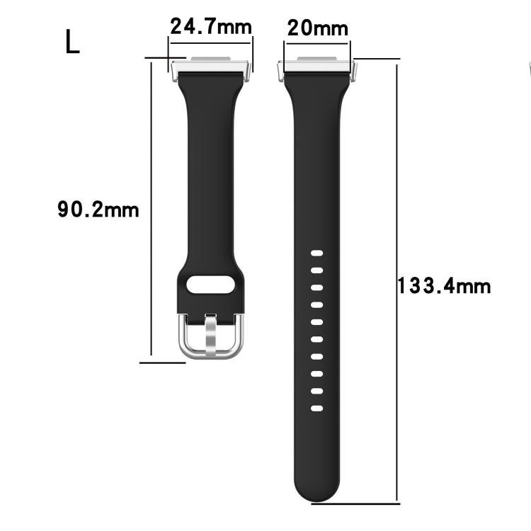 For Huawei Watch Fit 2 Small Waist Silicone Watch Band, Size:L(Dark Purple) by buy2fix
