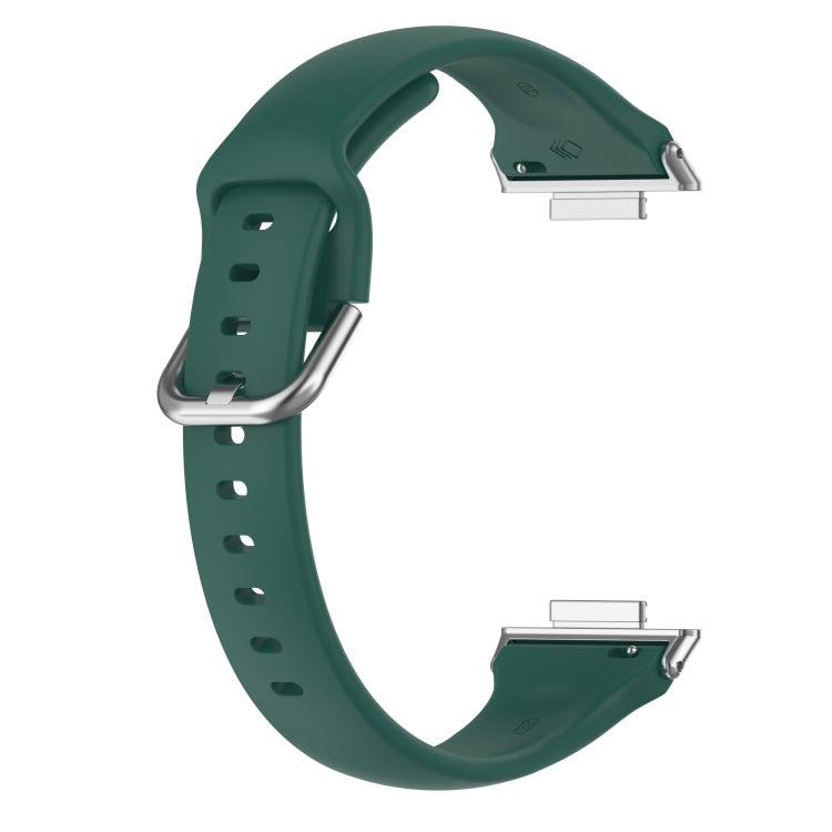For Huawei Watch Fit 2 Small Waist Silicone Watch Band, Size:L(Green) by buy2fix