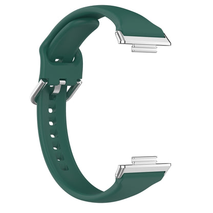 For Huawei Watch Fit 2 Small Waist Silicone Watch Band, Size:L(Green) by buy2fix