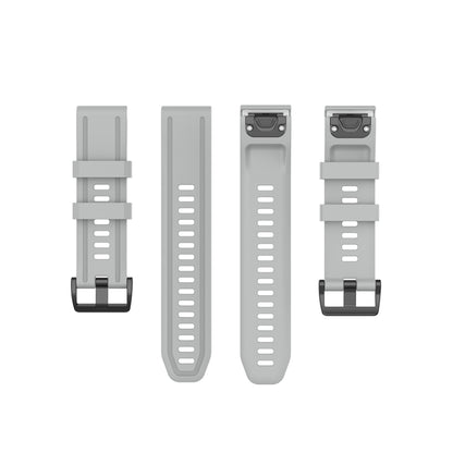 For Garmin Fenix 6S 20mm Quick Release Official Texture Wrist Strap Watchband with Plastic Button(Grey) - Watch Bands by buy2fix | Online Shopping UK | buy2fix