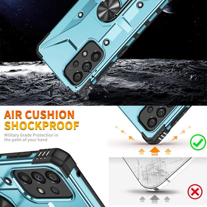For Samsung Galaxy A73 5G Ring Holder Phone Case(Blue) by buy2fix