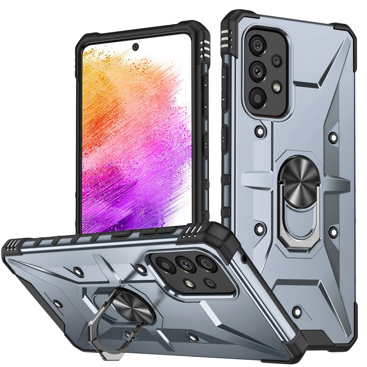 For Samsung Galaxy A13 4G / 5G / A23 Ring Holder Phone Case(Grey) by buy2fix