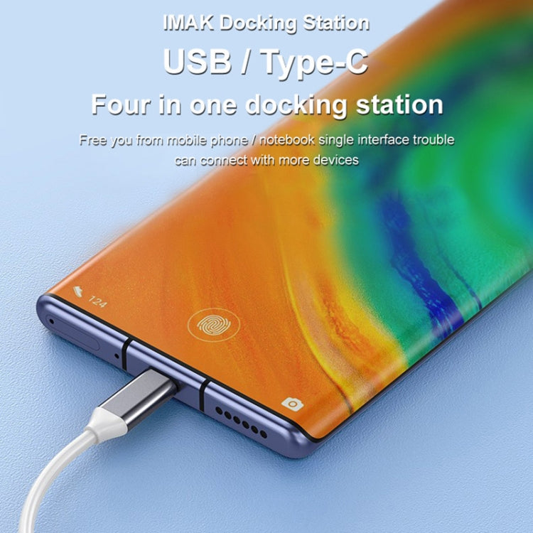 imak 4 in 1 Multifunctional Docking Station HUB, Interface:USB-C / Type-C(Grey) - USB HUB by imak | Online Shopping UK | buy2fix