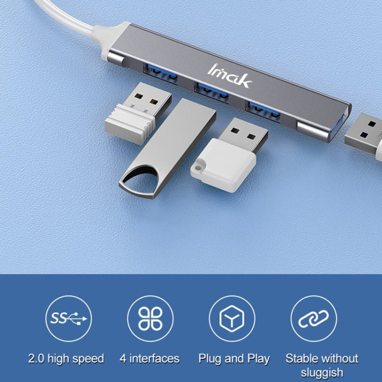 imak 4 in 1 Multifunctional Docking Station HUB, Interface:USB-C / Type-C(Grey) - USB HUB by imak | Online Shopping UK | buy2fix
