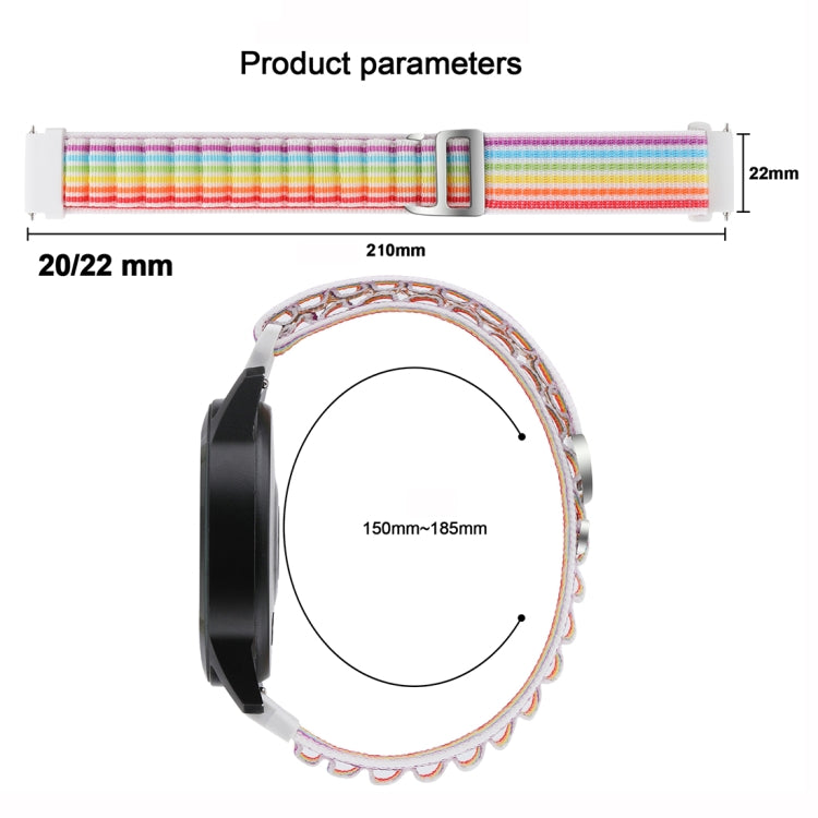 22mm Universal Nylon Loop Watch Band(Seven Colors) - 22mm Bands by buy2fix | Online Shopping UK | buy2fix