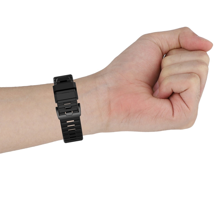 For Garmin Fenix 6 22mm Quick Release Official Texture Wrist Strap Watchband with Plastic Button(Wine Red) - Watch Bands by buy2fix | Online Shopping UK | buy2fix