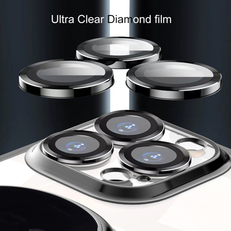 For iPhone 13 Pro Max Electroplating PC Astronaut Holder Phone Case with Lens Film(Blue) - iPhone 13 Pro Max Cases by buy2fix | Online Shopping UK | buy2fix