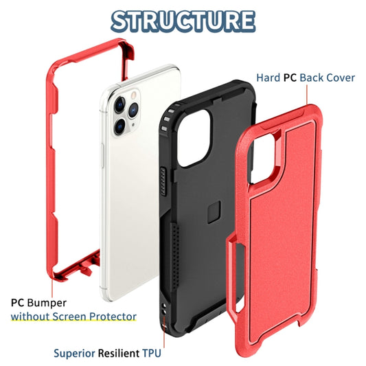 For iPhone 11 Pro Max 3 in 1 PC + TPU Shockproof Phone Case(Red) - iPhone 11 Pro Max Cases by buy2fix | Online Shopping UK | buy2fix