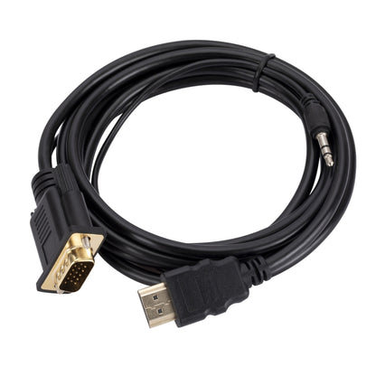 HDMI to VGA Adapter Cable with Audio, Length 1.8m by buy2fix