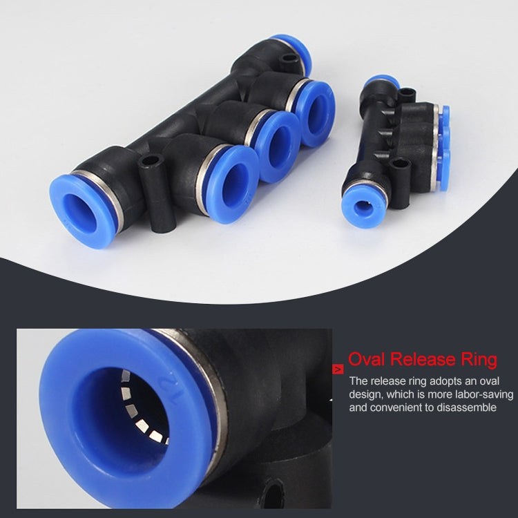 PK-6 LAIZE 10pcs Plastic Five Port Pneumatic Quick Fitting Connector - Interface Series by LAIZE | Online Shopping UK | buy2fix