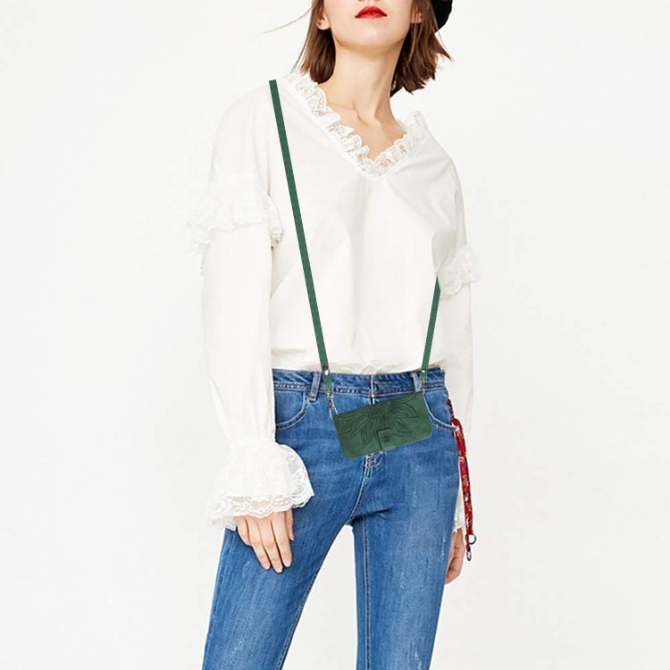 For Nothing Phone 1 Skin Feel Sun Flower Pattern Flip Leather Phone Case with Lanyard(Green) - Nothing Cases by buy2fix | Online Shopping UK | buy2fix