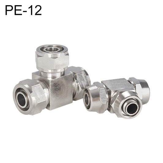 PE-12 LAIZE Nickel Plated Copper Y-type Tee Pneumatic Quick Connector - Interface Series by LAIZE | Online Shopping UK | buy2fix