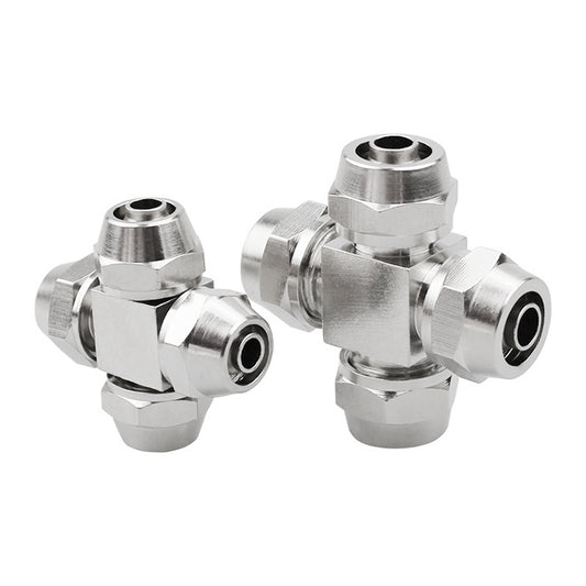 PZA-4 LAIZE Nickel Plated Copper Y-type Tee Pneumatic Quick Connector - Interface Series by LAIZE | Online Shopping UK | buy2fix