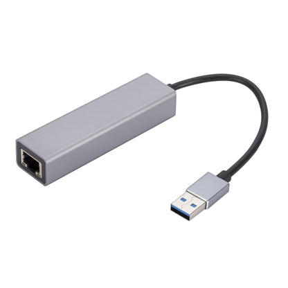 SL-030 USB to Gigabit Ethernet RJ45 & 3 x USB 3.0 Adapter Converter HUB(Grey) by buy2fix