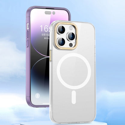 For iPhone 14 TOTUDESIGN AA-194 Crystal Color Series Magsafe Magnetic Phone Case(Purple) - iPhone 14 Cases by TOTUDESIGN | Online Shopping UK | buy2fix