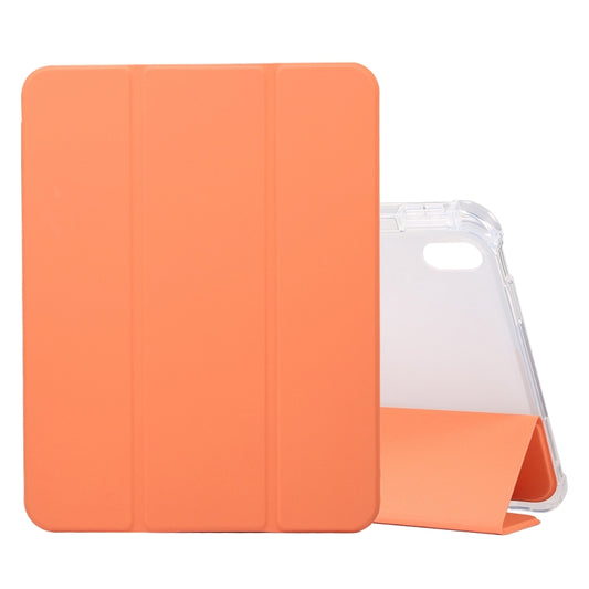 For iPad 2025 / 2022 3-folding Electric Pressed Skin Texture Leather Tablet Case(Orange) - iPad 2025 / 2022 Cases by buy2fix | Online Shopping UK | buy2fix