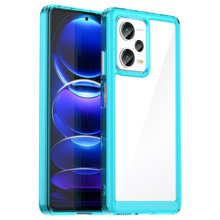 For Xiaomi Redmi Note 12 Pro+ China / Global Colorful Series Acrylic + TPU Phone Case(Transparent Blue) by buy2fix
