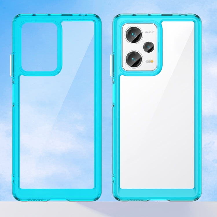 For Xiaomi Redmi Note 12 Pro+ China / Global Colorful Series Acrylic + TPU Phone Case(Transparent Blue) by buy2fix
