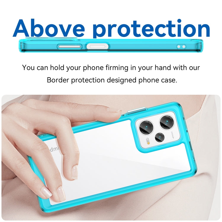 For Xiaomi Redmi Note 12 Pro+ China / Global Colorful Series Acrylic + TPU Phone Case(Transparent Blue) by buy2fix