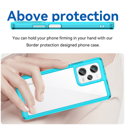 For Xiaomi Redmi Note 12 Pro+ China / Global Colorful Series Acrylic + TPU Phone Case(Transparent Blue) by buy2fix