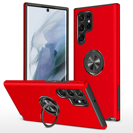 For Samsung Galaxy S23 Ultra 5G PC + TPU Magnetic Phone Case with Invisible Ring Holder(Red) - Galaxy S23 Ultra 5G Cases by buy2fix | Online Shopping UK | buy2fix