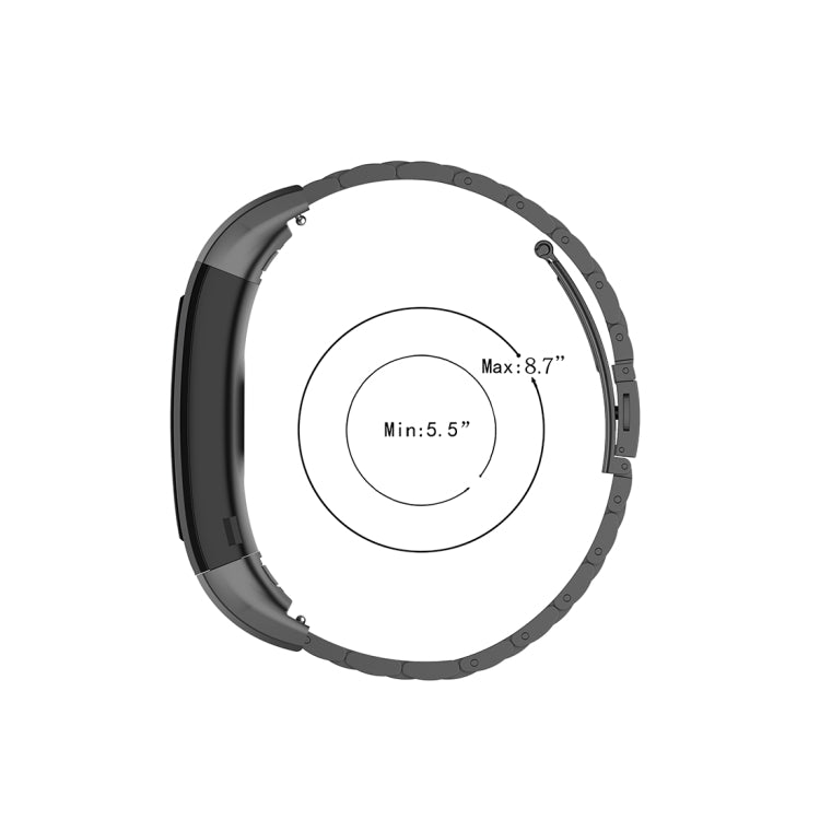 For Huawei Band 4 Pro (TER-B29S) / Band 3 Pro (TER-B29) / Band 3 (TER-B09) Three Beads Steel Wrist Strap Watchband(Silver) by buy2fix