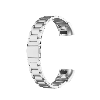 For Huawei Band 4 Pro (TER-B29S) / Band 3 Pro (TER-B29) / Band 3 (TER-B09) Three Beads Steel Wrist Strap Watchband(Silver) by buy2fix