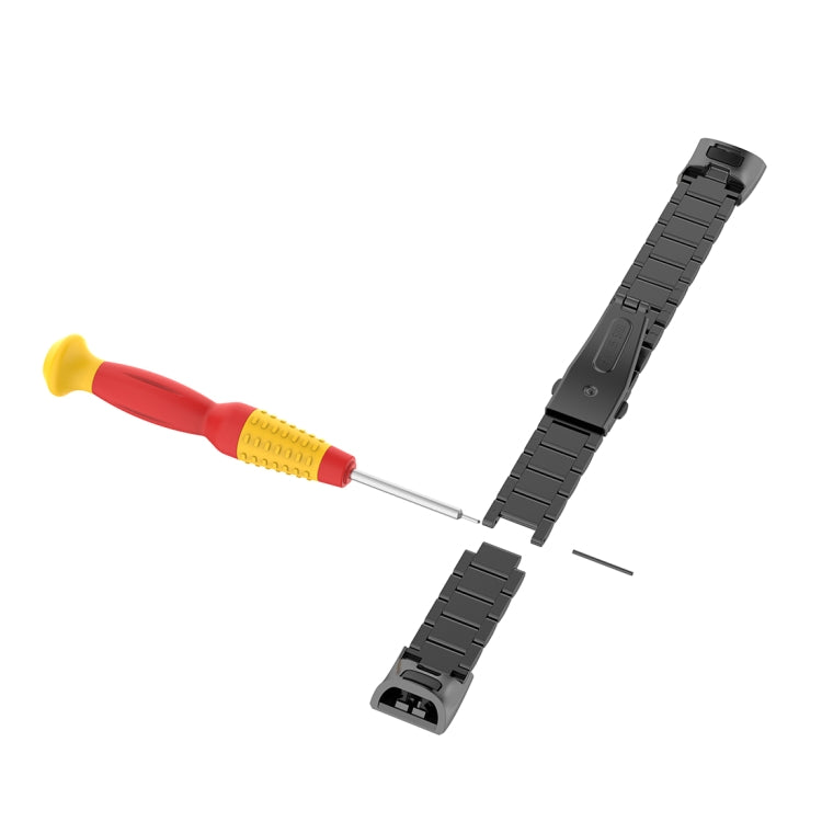 For Huawei Band 4 Pro (TER-B29S) / Band 3 Pro (TER-B29) / Band 3 (TER-B09) Three Beads Steel Wrist Strap Watchband(Silver) by buy2fix