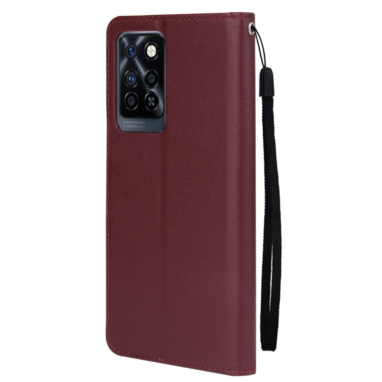For Infinix Note 10 Pro Multifunctional Horizontal Flip Leather Case with Three Card Slot(Wine Red) - Infinix Cases by buy2fix | Online Shopping UK | buy2fix